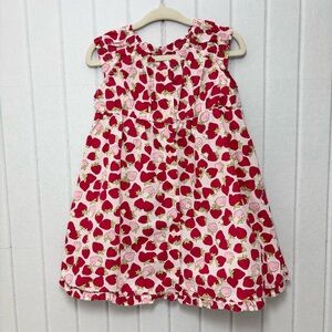 Gymboree Pink and Red Dress with Strawberry Pattern 18-24 Months
